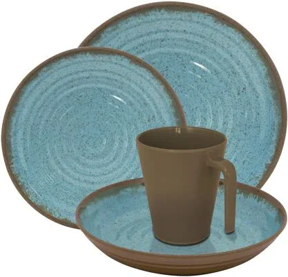 Eurotrail Geschirrset, 16-teilig, Ocean