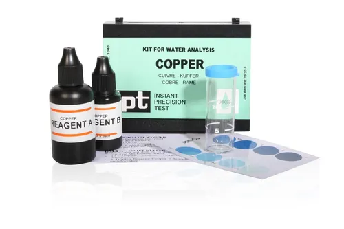 Wassertest Kupfer CU - Kupfertest für Trinkwasser - Wassertests & -aufbereitung: Präzises Test Kit zur Ermittlung von Kupfer im Trinkwasser, ideal für sicheres Trinken und Aquarienpflege.