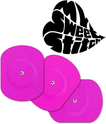 MySweetStitch - 10 x Freestyle Libre 1 & 2 Pflaster Oval mit Belüftungsloch, Overpatch Ø 70 x 55mm, wasserfest, atmungsaktiv, hautfreundlich, Made in Germany, Pink