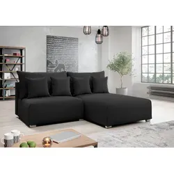 AX LIVING Ecksofa Ederra mit Schlaffunktion – 208 cm dunkelgrau