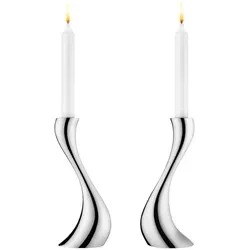 Georg Jensen Cobra Kerzenleuchter 20 cm (2er-Set) in silber von Georg Jensen