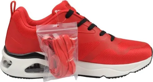Skechers Adult 183070 RED - Damen Sneaker in Rot, Größe 43 - Stylische Damen-Sneaker aus rotem Synthetik mit bequemer Flachsohle, ideal für Alltag und Freizeit.