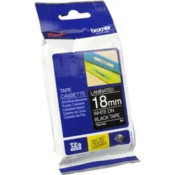 Brother P-Touch Band TZe-345 weiß auf schwarz 18mm / 8m laminiert