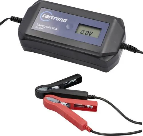 cartrend DP 10.1 Kfz-Ladegerät 10 A - Kfz-Ladegerät mit 10 A, ideal für die schonende Pflege Ihrer Fahrzeugbatterie dank modernster Microprozessor-Technologie.