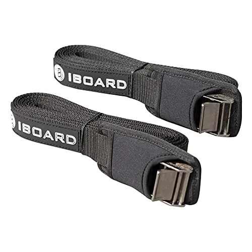 iBoard Spanngurt Cargo Spanngurt Dachträgergurt 2 Pack für Surfboard Kajak Paddleboard 12.5FT Lang Schwarz