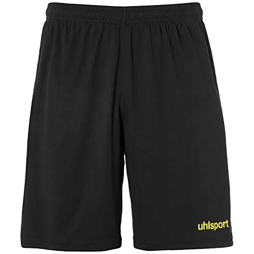 uhlsport Kinder Shorts Center Basic Shorts, Schwarz/limonengelb, 140, 100334226