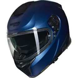 NOLAN Motorradhelm N80-8 Classico Nobile N-Com - Integralhelm in Blau mit UV-Schutzvisier und Ratschenverschluss für optimalen Komfort und Sicherheit beim Motorradfahren.