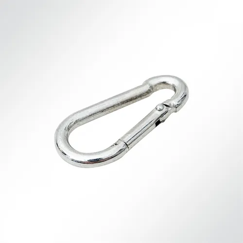 10x Lysel® Feuerwehr Karabinerhaken Stahl verzinkt Karabiner 4x40mm DIN 5299