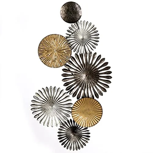 Casablanca Wanddeko Rustic mit runden Objekten 88x45cm - Nussknacker Wanddeko aus Metall, modern und vielseitig einsetzbar. Ideal als Geschenk zu Anlässen wie Geburtstag, Weihnachten oder Hochzeit.