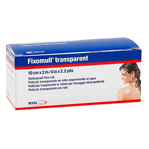 Fixomull transparent 2mx10cm - Arzneimittel zur vollflächigen Verbandfixierung, atmungsaktiv und hautfreundlich, ideal für empfindliche Haut und schützt Wunden sicher vor Schmutz und Infektionen.