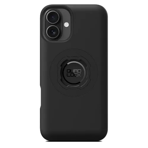 Quad Lock MAG Handyhülle für iPhone 16 Plus - Schwarz - Robuste Handyhülle mit sicherem Verriegelungsmechanismus, kompatibel mit MagSafe und kabellosem Laden. Ideal für täglichen Schutz und einfache Montage.