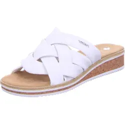 Rieker Damen V3608 Pantolette, Weiß, 42 EU - Wanderschuhe mit weicher Decksohle für optimalen Komfort bei langen Spaziergängen.