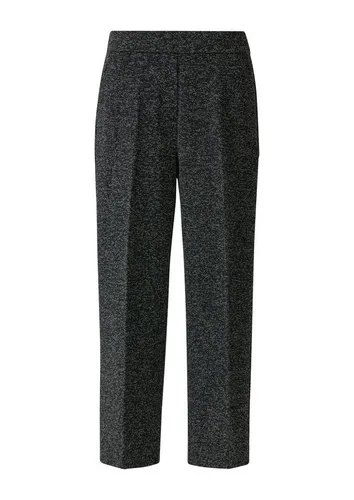 s.Oliver Damen 7/8-Hose in Schwarz - Stoffhose für Damen in 7/8-Länge, mit meliertem Muster und hoher Leibhöhe. Pflegeleichtes und atmungsaktives Material, ideal für vielseitige Freizeitoutfits.