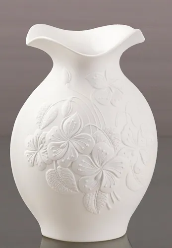Kaiser Porzellan 14-002-06-7 Vase - Vase aus handgefertigtem, unglasiertem Porzellan, 25 cm hoch – ein elegantes Deko-Highlight für jeden Raum