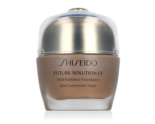 Shiseido Future Solution LX Total Radiance Foundation 30 ml - 4 Rose - Luxuriöse Anti-Aging Foundation für alle Hauttypen mit SPF 15, die der Haut einen makellosen Teint und seidig weiche Geschmeidigkeit verleiht.