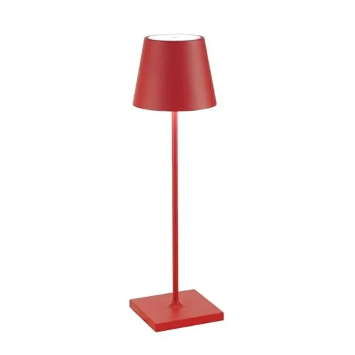 Zafferano Poldina Pro LED-Tischlampe in rot von Zafferano