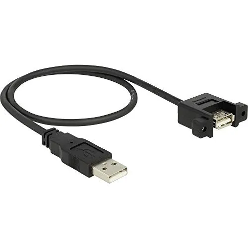 Delock 85461 0.5m USB A USB A Männlich Weiblich Schwarz USB Kabel, 85461