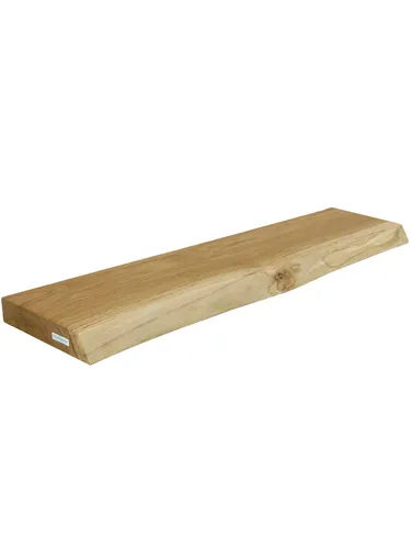 holz4home Deko-Wandregal mit Baumkante 80 cm in braun von holz4home