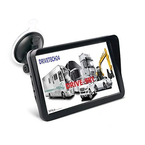 großes 9 Zoll Navigationsgerät DRIVE-9BT mit TMC Verkehrsfunkempfänger,Touchscreen für PKW LKW Wohnmobil Bus EU-Karten Radarwarner, Bluetooth, lebenslange Kartenupdates