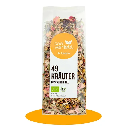 teeverliebt - 49 Kräuter Basischer Tee Bio loser Kräutertee