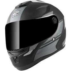FC-Moto FF114B Zeron Helm, schwarz-grau-weiß, Größe M - Motorradhelm mit ECE 22.06 Zertifizierung, HIRP Schale für hohe Schlagfestigkeit und sicherem Ratschenverschluss – perfekt für anspruchsvolle Fahrer.