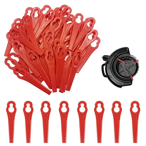 Stück Kunststoffmesser Rasentrimmer, Rasentrimmer-Klingen, Rasentrimmer Messer, Kunststoff Ersatzmesser, Rasentrimmer Zubehör Messer, Ersatzmesser für Akku-Rasentrimmer, Rasenmäherklinge Ersetzen 50