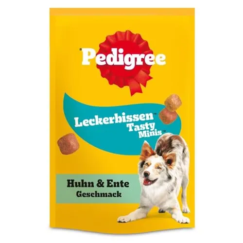 PEDIGREE Leckerbissen Kau-Happen Portionsbeutel mit Huhn- und Entengeschmack 6 x 130g