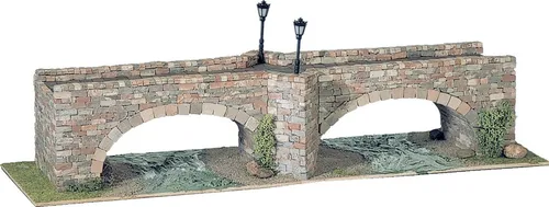 Domus Kits Modellbausatz Brücke 3, Maßstab 1:87 - Modellbausatz für eine detailgetreue mediterrane Steinbrücke im Maßstab 1:87, ideal für erfahrene Modellbauer mit 2.126 hochwertigen Einzelteilen.