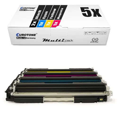 5x Toner f�r HPEcolor LaserJet Pro MFP M 176 177 fw n, CF350A-53A 130A CMYK
