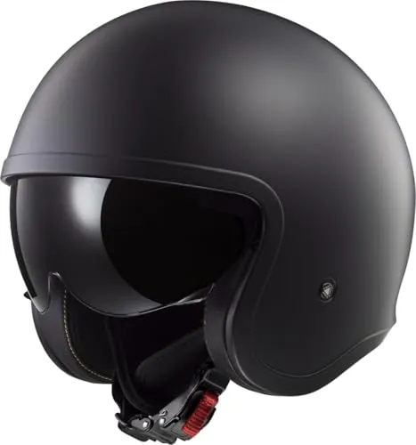 LS2 OF599 Spitfire II Solid Open Face Helm - Motorradhelm im Jethelm-Stil mit integrierter Sonnenblende für optimalen Schutz und Komfort beim Fahren.