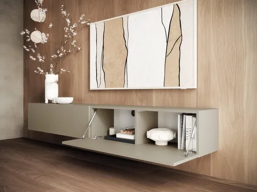 Platan Room TV Lowboard 210 cm in Kaschmir, hängend oder stehend