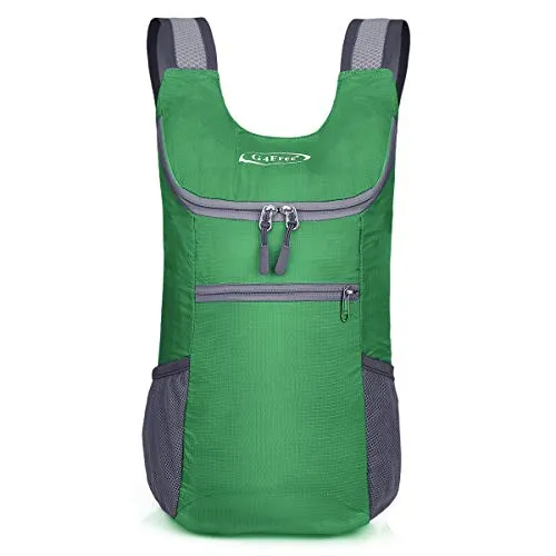G4Free Faltbarer Rucksack Leichter Tagesrucksack Klein 130g Unisex Packbarer Reiserucksack Wanderrucksack für Wandern Fahrrad (Grün)