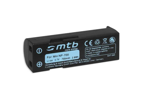mtb more energy NP-700 Akku für Minolta Digitalkameras Kamera-Akku kompatibel mit Akku-Typ Minolta NP-700 700 mAh (3,7 V)
