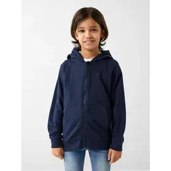 NAME IT Jungen NKMNESWEAT Card W Hood UNB NOOS Hoodie-Jacke, Dark Sapphire, 116 - Jacken für Jungen, nachhaltige Sweatjacke mit Reißverschluss für ein bequemes Tragegefühl und stylischen Look.