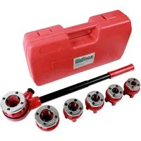 TRUTZHOLM Gewindeschneider Set 9-tlg. für Rohre 1/4 bis 1 1/4 - Gewindeschneider-Set für präzise Rohrgewinde, inklusive 9 Teile und praktischer Koffer, ideal für Handwerker und Heimwerker.