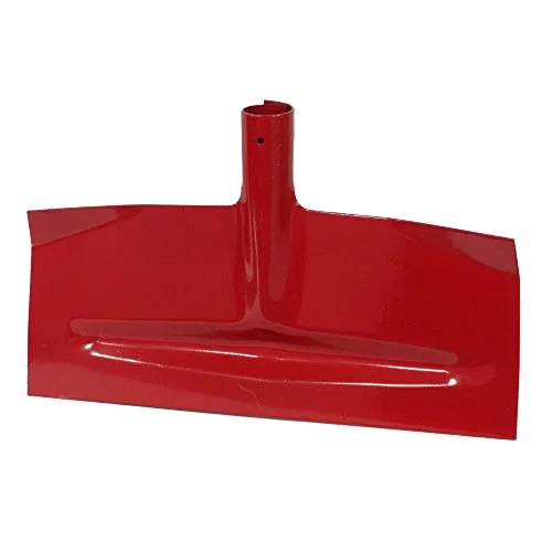 bauCompany24 Schneeschaufel, 400 x 160 mm, Rot, Flat Shovel, Legierter Stahl, Holzgriff