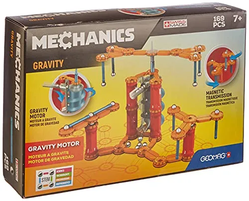 Geomag Mechanics Gravity Motor - Magnetisches Konstruktionsspielzeug, fördert Kreativität und Verständnis von Magnetismus und Schwerkraft, ab 7 Jahren