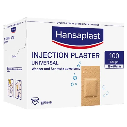 Hansaplast Universal Wasserfeste Injektionspflaster 1,9 x 4 cm, 100 Stück