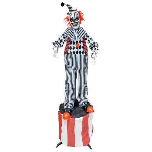 Amscan - Animierter stehender Clown Animatronic auf der Bühne