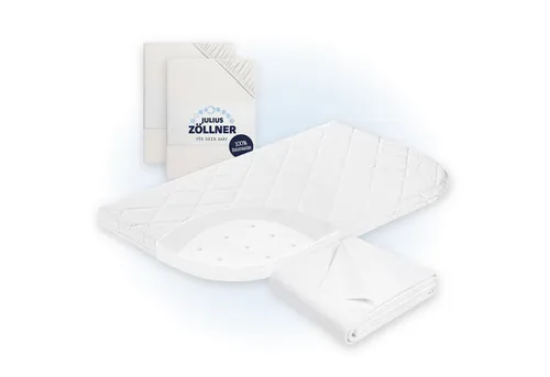 Stubenwagen-Matratzen von Julius Zöllner - Hochwertige Matratze für Stubenwagen, Bezug aus 69% Polyester und 31% Baumwolle, sorgt für optimalen Schlafkomfort und Sicherheit für Ihr Baby.