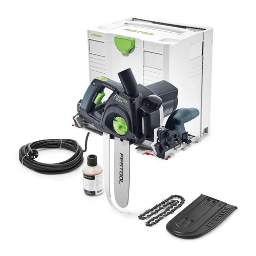 Festool Schwertsäge SSU 200 EB-Plus – Universelles Multitalent - Die Festool SSU 200 EB-Plus ist eine leistungsstarke Schwertsäge mit 200 mm Schnitttiefe, ideal für präzise Gehrungs- und Längsschnitte. Mit nur 6,5 kg und im praktischen SYSTAINER SYS 5 T-LOC verstaut, perfekt für mobile Einsätze.