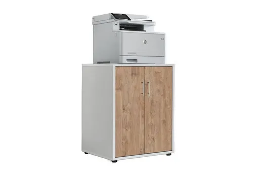 moebel-dich-auf Kommode OFFICE EDITION - Druckerkommode (2-türig) 54 cm breit - Kommode aus der Serie OFFICE EDITION, ideal für Drucker mit höhenverstellbaren Einlegeböden und stilvollem Design – perfekt für jedes Büro oder Home-Office.