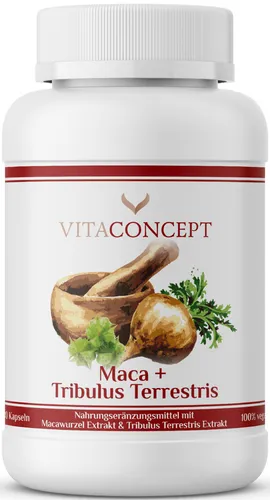MACA + TRIBULUS TERRESTRIS I 6685 mg + 5680 mg  I 120 Kapseln I  VITACONCEPT