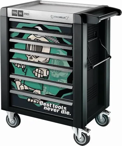 Stahlwille 81200175 Werkstattwagen – Robuster Werkzeugtrolley mit modernem Design