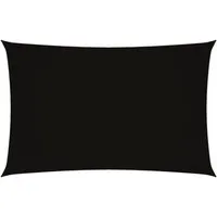 Furnicato Sonnensegel Oxford-gewebe Rechteckig 2x5 M Schwarz