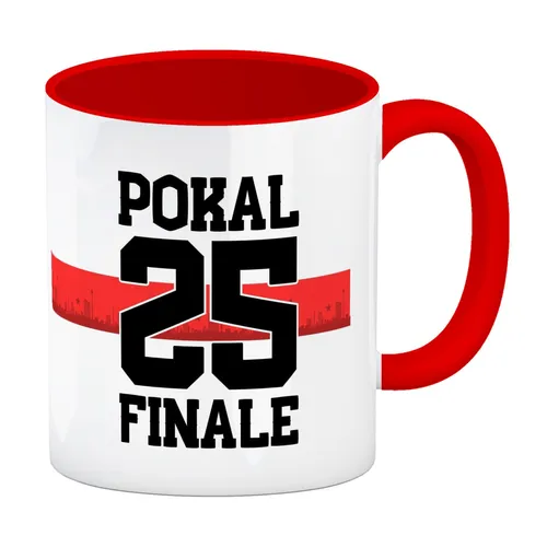 Stuttgart Brustring Kaffeebecher in rot Pokalfinale 25