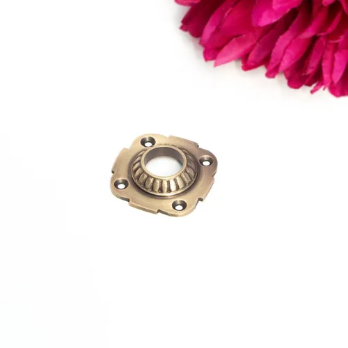 Rosette für Türklinke(einzeln) - zeitloses Design | Messing patiniert