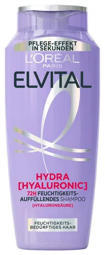 L'ORÉAL PARIS Elvital Hydra Shampoo 6-tlg. - Das Elvital Hydra Shampoo von L'Oréal Paris spendet 72 Stunden lang Feuchtigkeit für trockenes Haar. Die spezielle Formel versorgt Kopfhaut und Längen intensiv und sorgt für glänzendes, lebendiges Haar ohne zu beschweren.