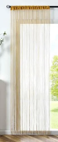 Gardinenbox Fadengardine »Shanghai« HxB 230x100 cm Gold Lurex mit Tunneldurchzug Schimmernd Vielseitig Modern Praktisch 20305N