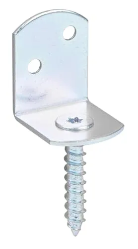 Alberts 212209 Flechtzaunhalter L-Form | in verschiedenen Ausführungen | galvanisch verzinkt, dickschichtpassiviert | Gesamthöhe 83 mm | 24er Set